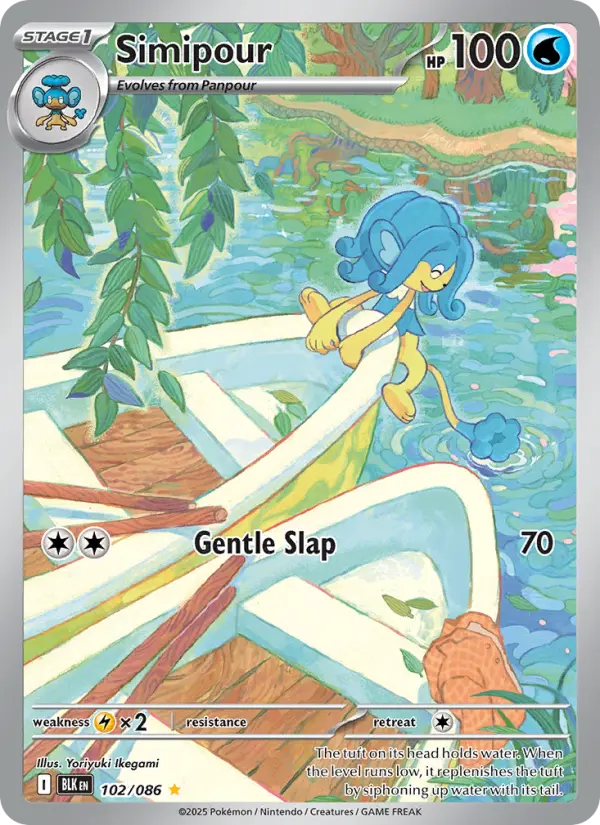 Simipour, Pokémon card