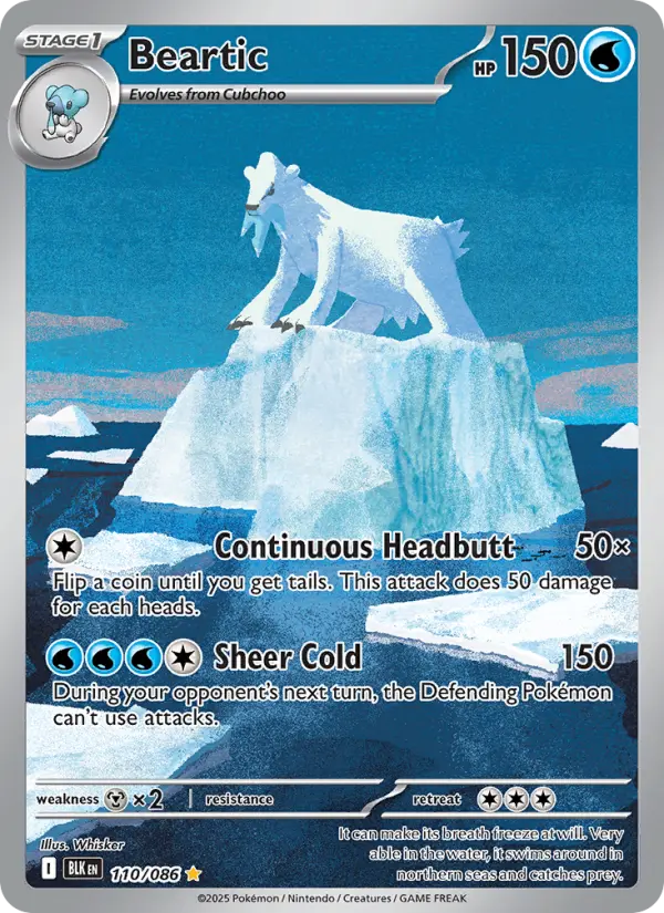 Beartic, Pokémon card