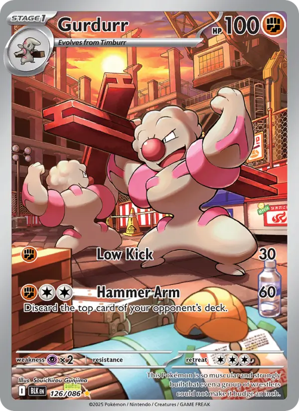 Gurdurr, Pokémon card