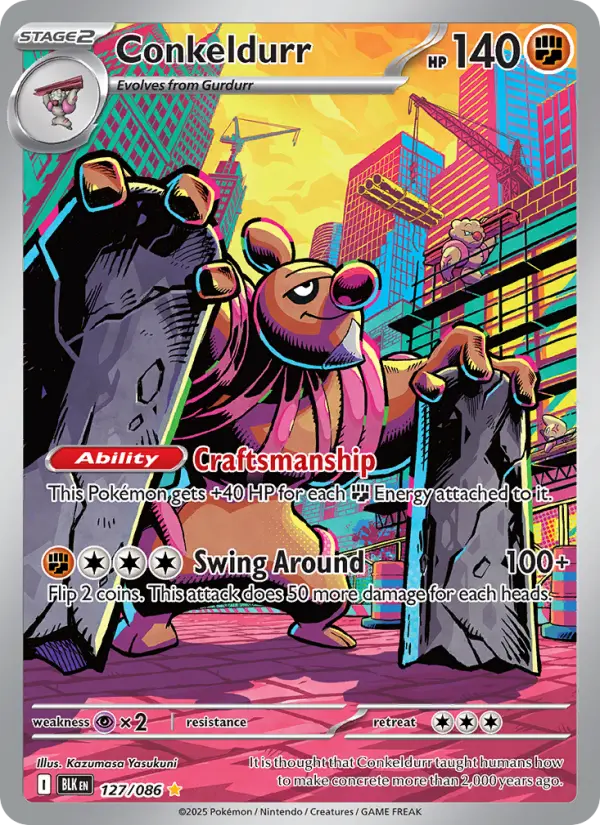 Conkeldurr, Pokémon card