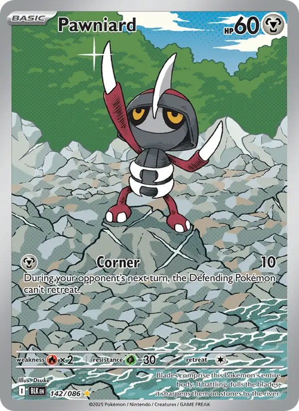Pawniard, Pokémon card