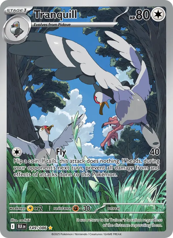Tranquill, Pokémon card
