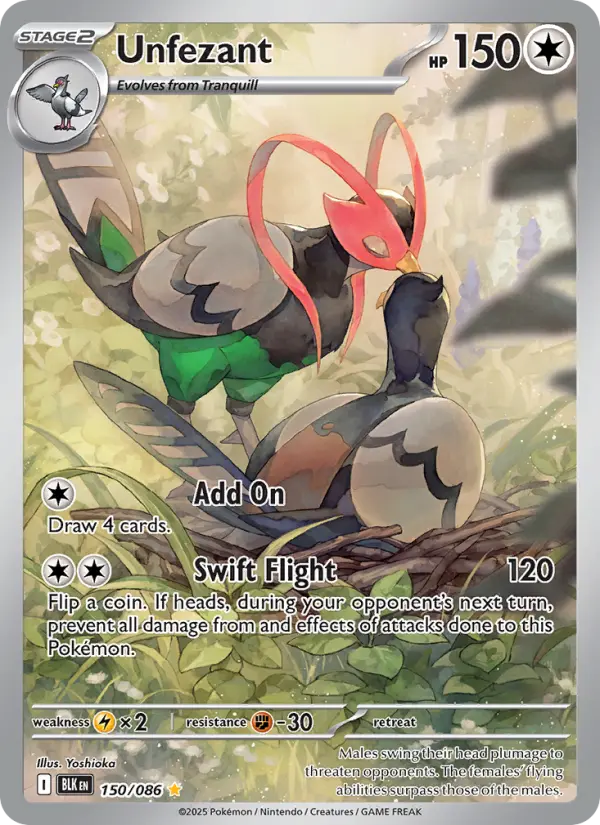 Unfezant, Pokémon card
