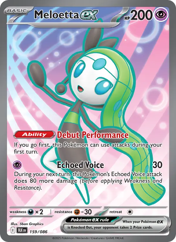 Meloetta ex, Pokémon card