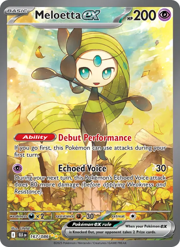 Meloetta ex, Pokémon card