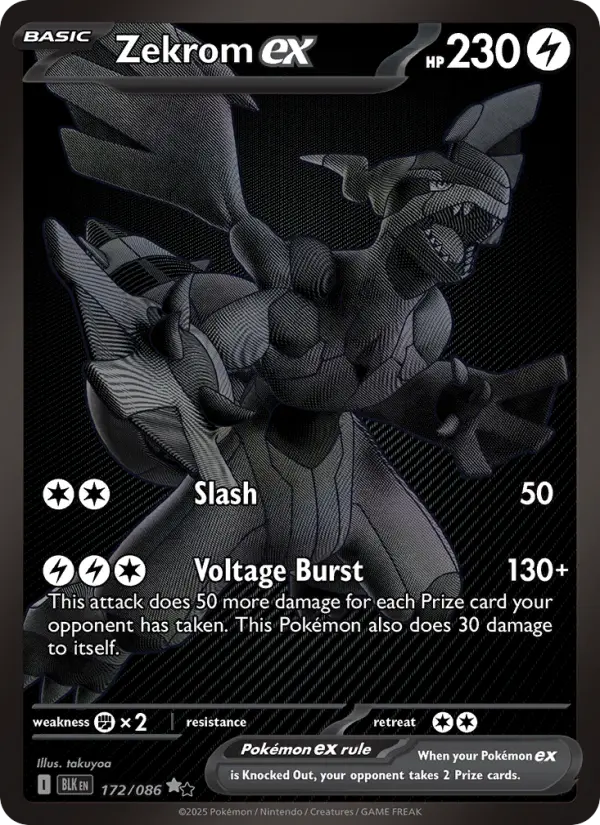 Zekrom ex, Pokémon card