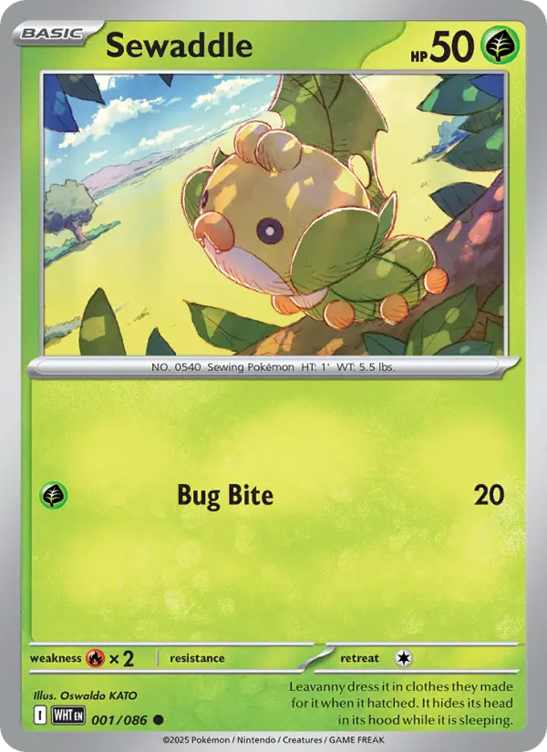 Sewaddle, Pokémon card