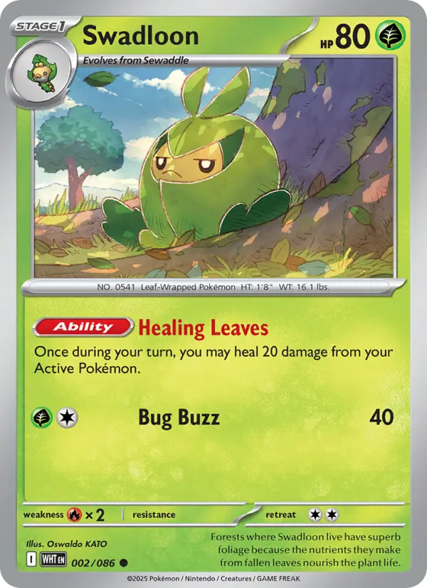 Swadloon, Pokémon card