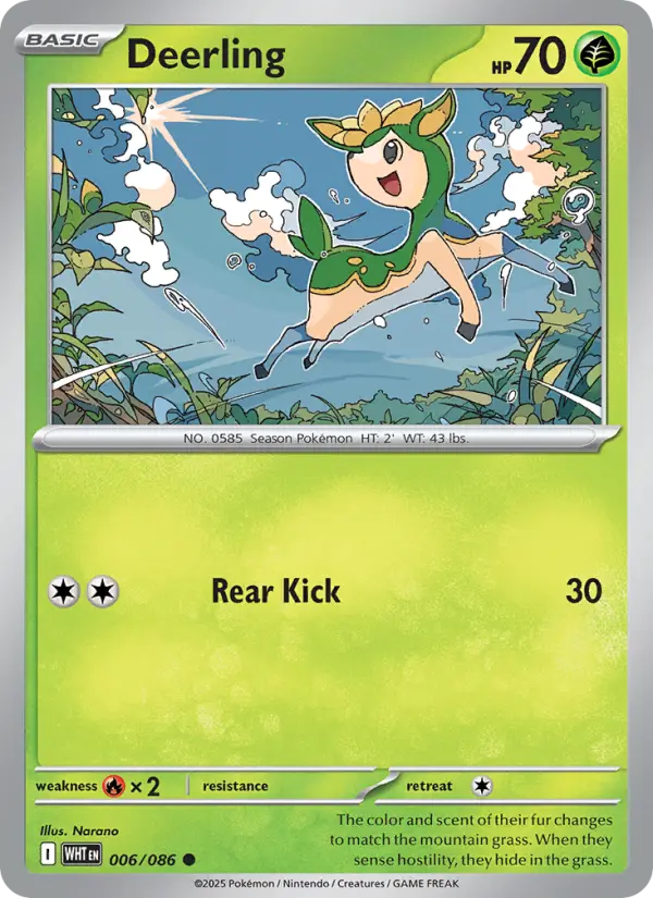 Deerling, Pokémon card