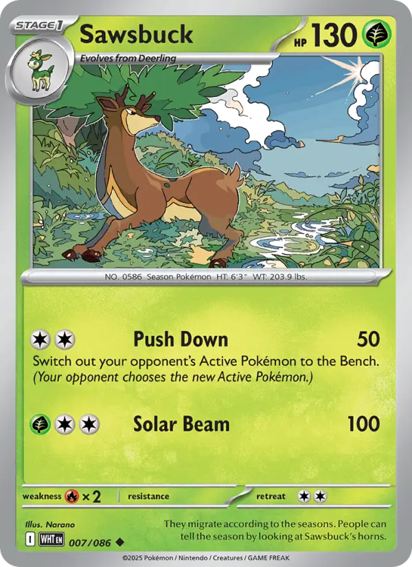 Sawsbuck, Pokémon card