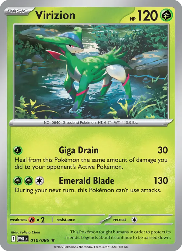 Virizion, Pokémon card