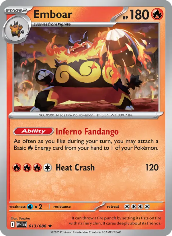 Emboar, Pokémon card