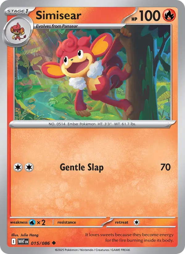 Simisear, Pokémon card