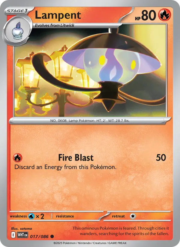 Lampent, Pokémon card