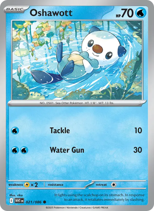 Oshawott, Pokémon card