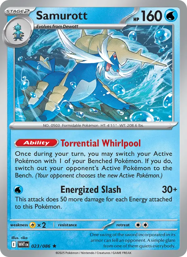 Samurott, Pokémon card