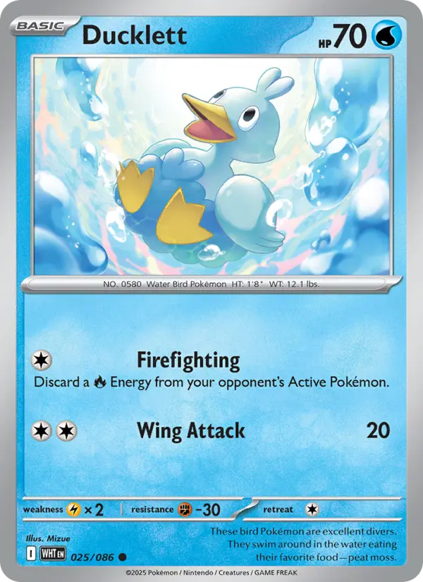 Ducklett, Pokémon card