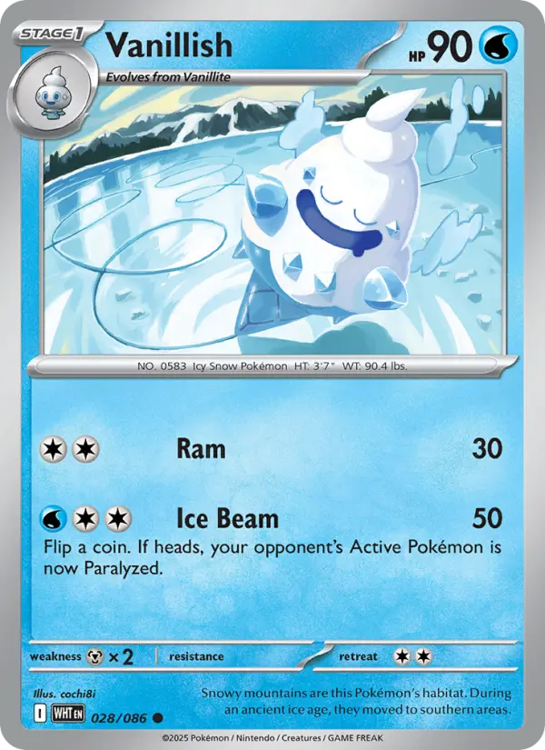 Vanillish, Pokémon card
