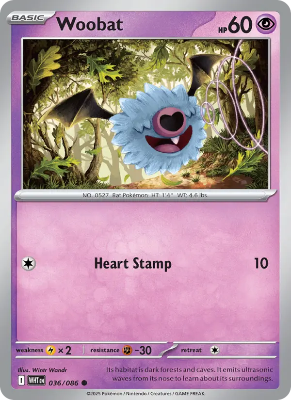 Woobat, Pokémon card