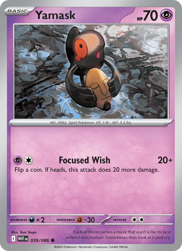 Yamask, Pokémon card