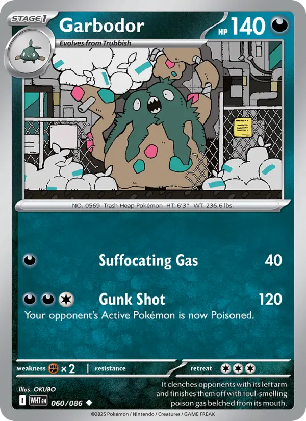 Garbodor, Pokémon card