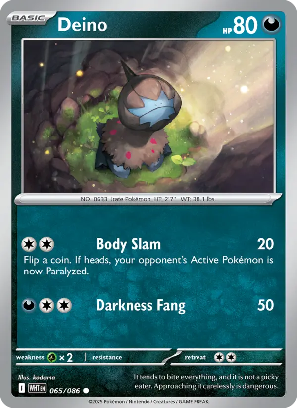 Deino, Pokémon card