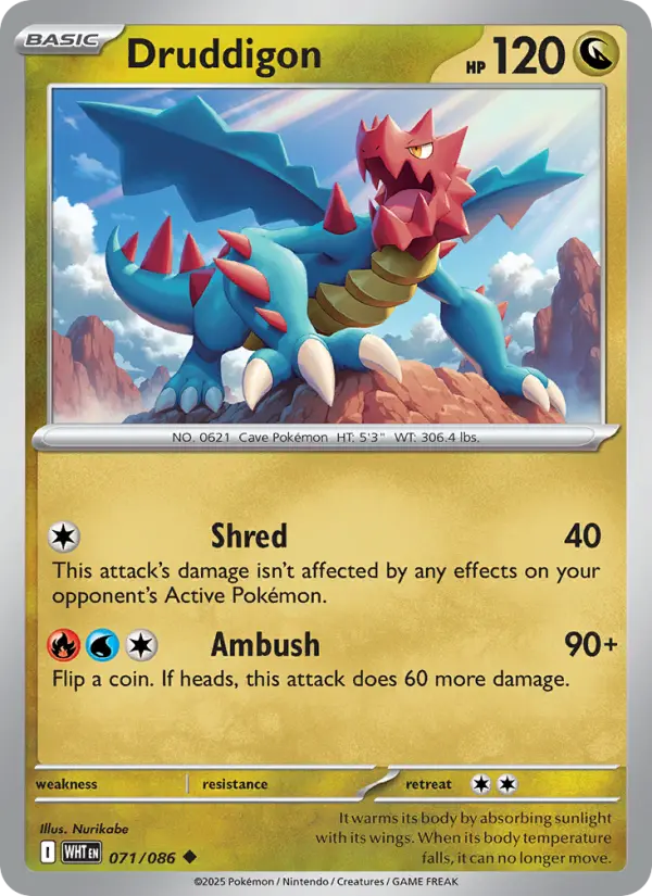 Druddigon, Pokémon card