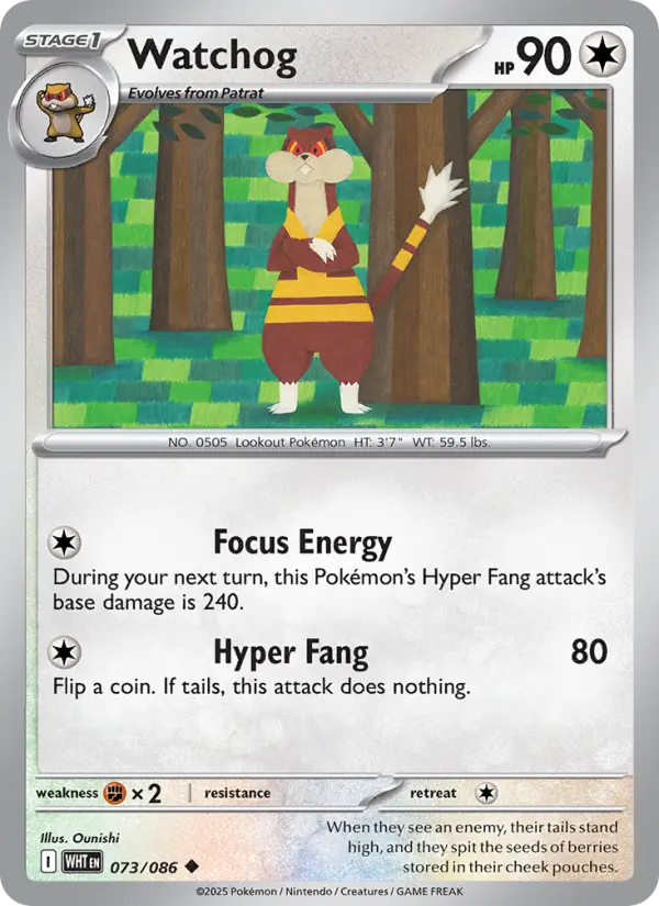 Watchog, Pokémon card