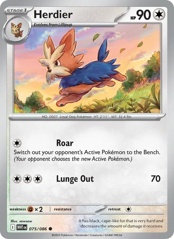 Herdier, Pokémon card