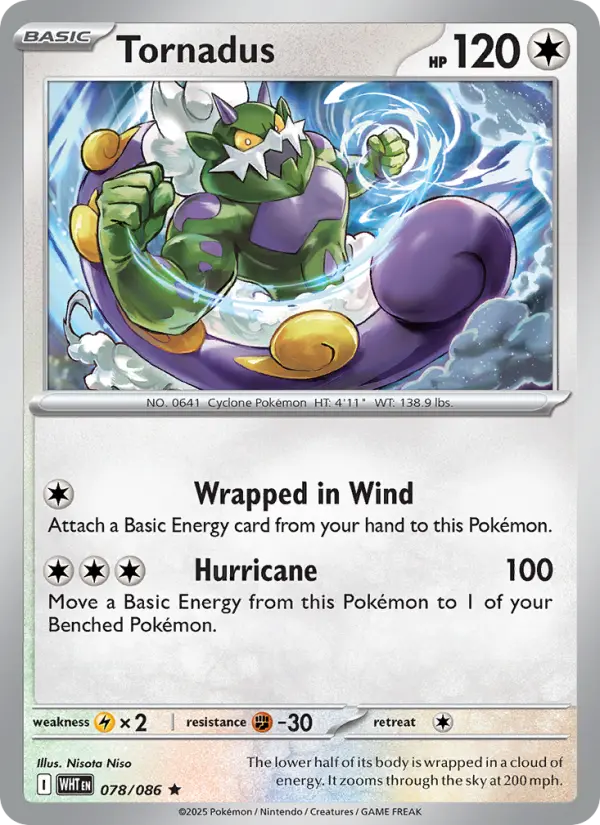 Tornadus, Pokémon card