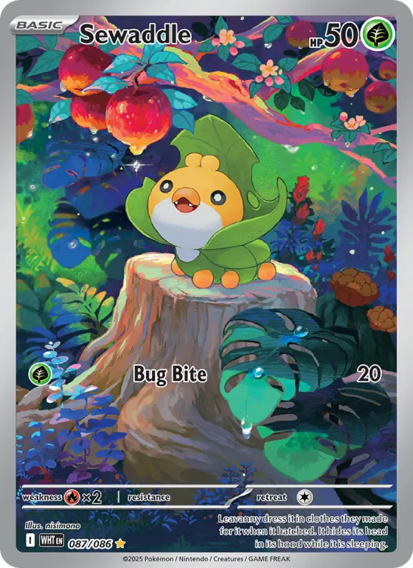 Sewaddle, Pokémon card