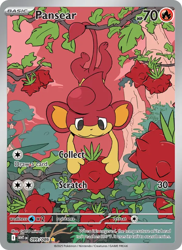 Pansear, Pokémon card
