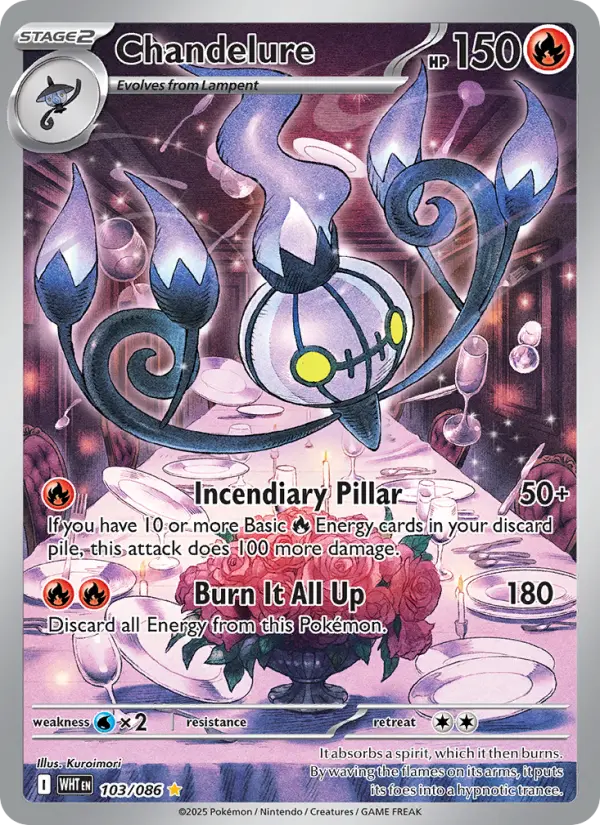 Chandelure, Pokémon card