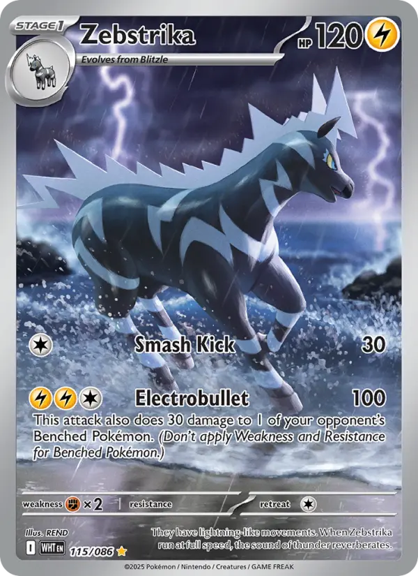 Zebstrika, Pokémon card