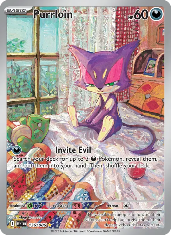 Purrloin, Pokémon card