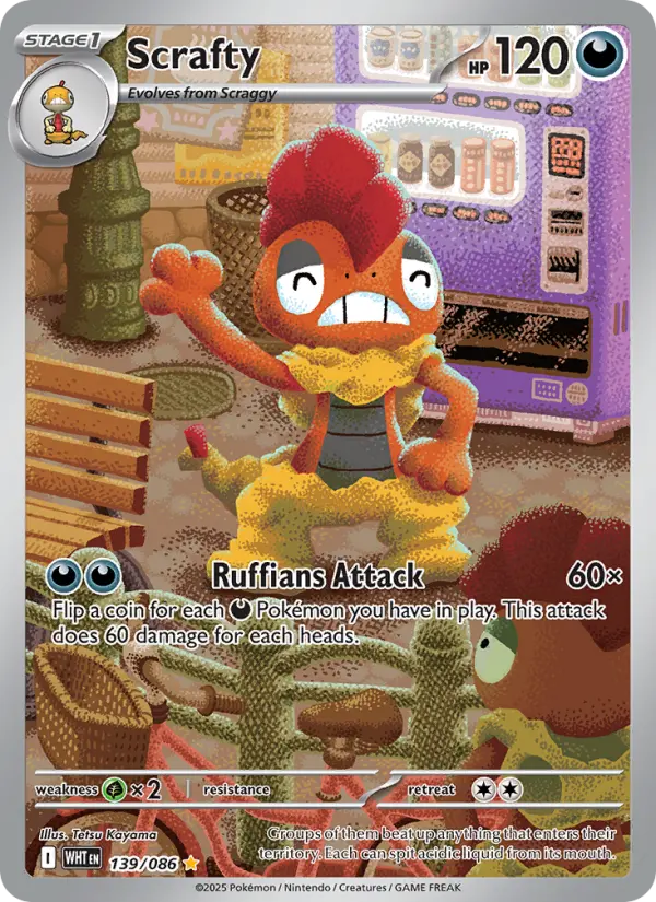 Scrafty, Pokémon card