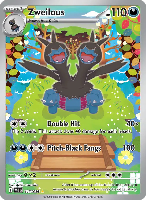 Zweilous, Pokémon card