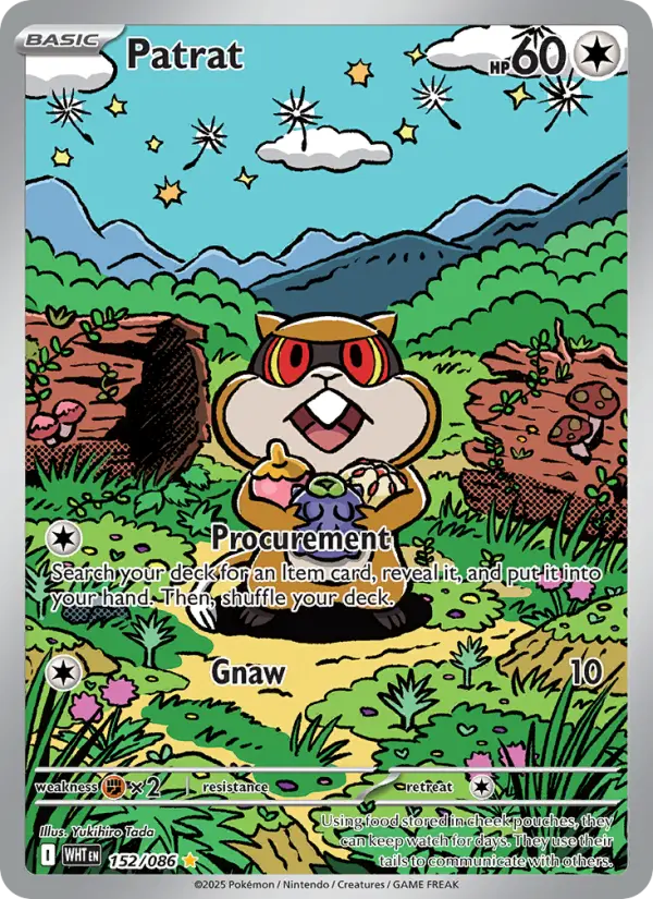 Patrat, Pokémon card