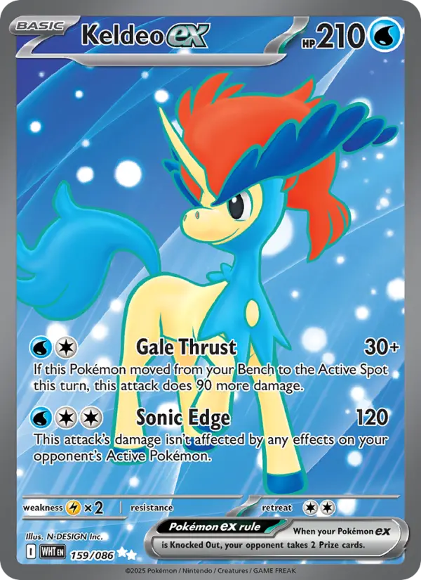 Keldeo ex, Pokémon card