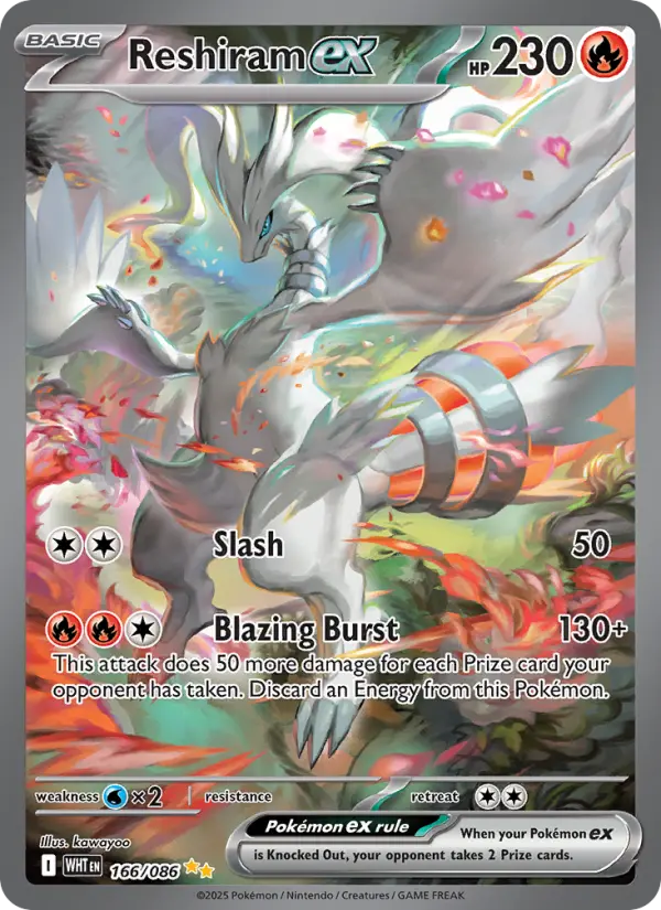 Reshiram ex, Pokémon card