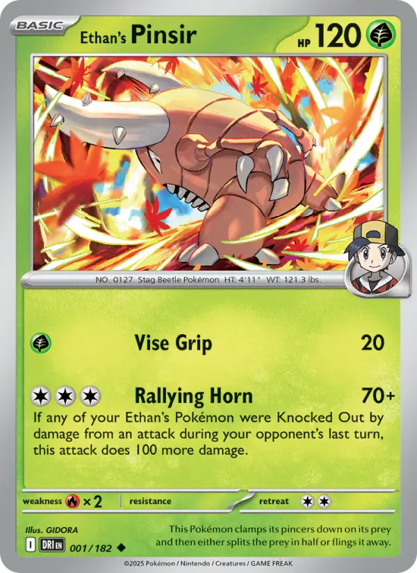 Ethan's Pinsir, Pokémon card
