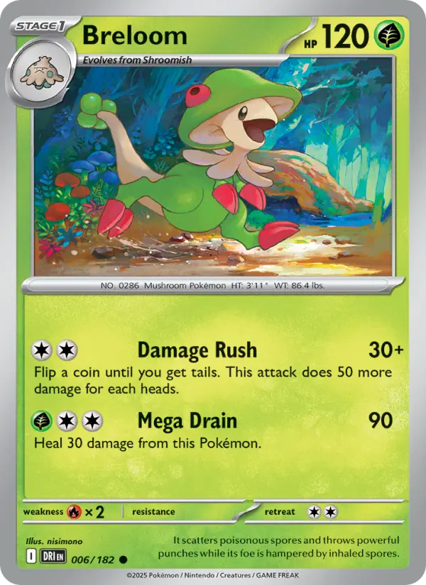 Breloom, Pokémon card