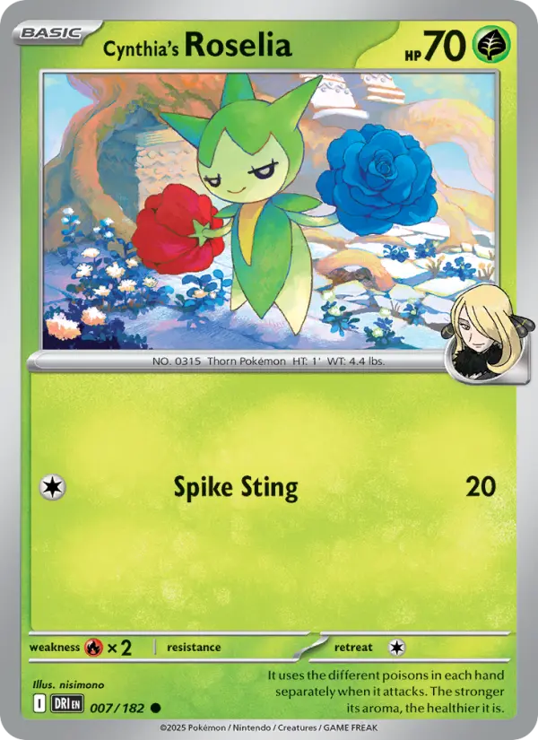 Cynthia's Roselia, Pokémon card