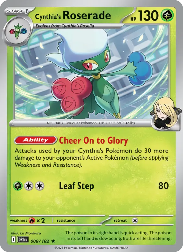 Cynthia's Roserade, Pokémon card