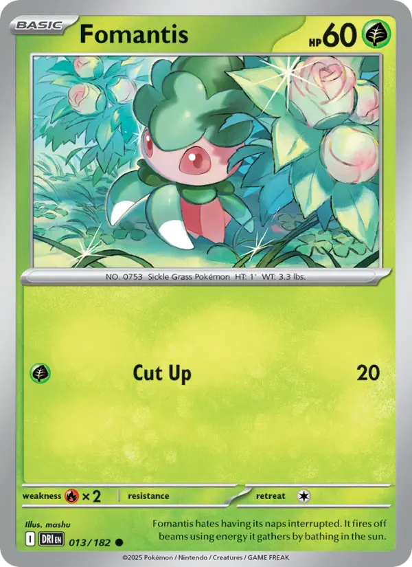 Fomantis, Pokémon card