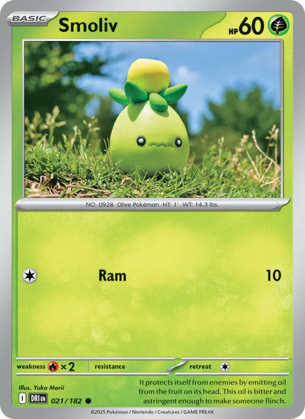 Smoliv, Pokémon card
