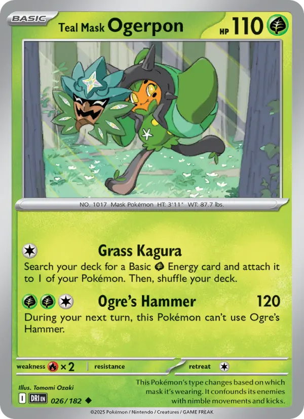 Teal Mask Ogerpon, Pokémon card