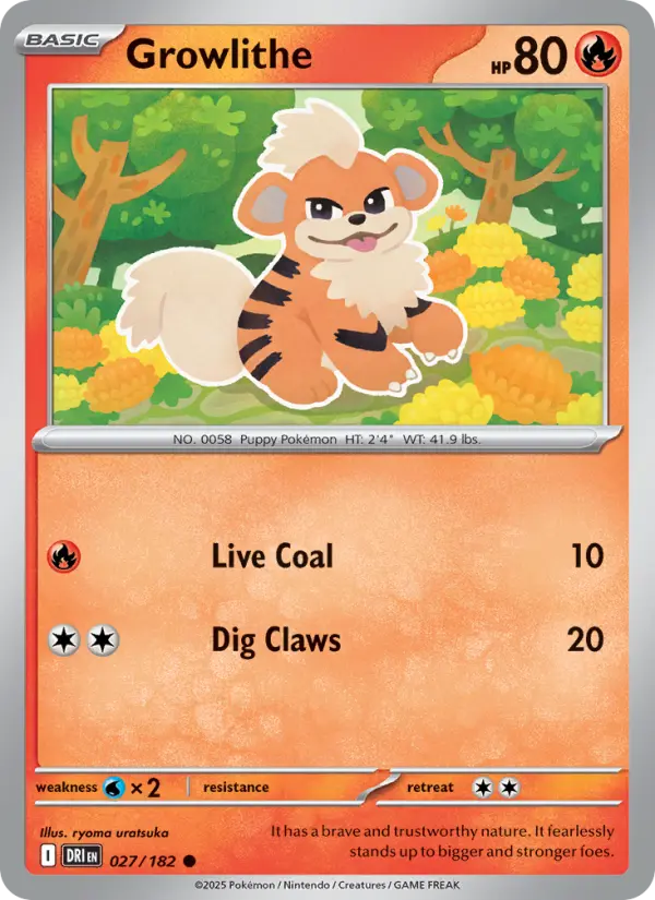 Growlithe, Pokémon card