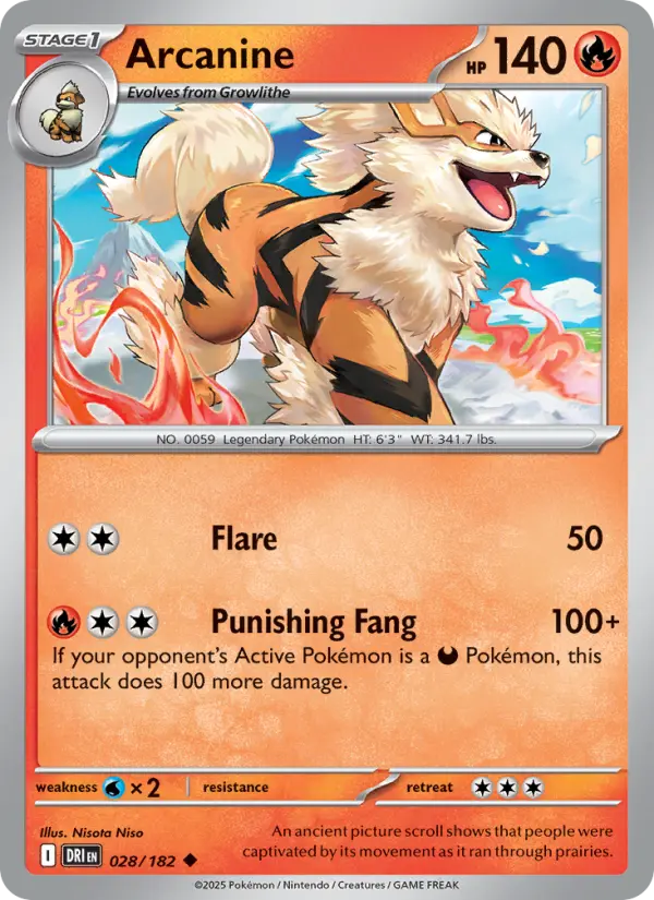 Arcanine, Pokémon card