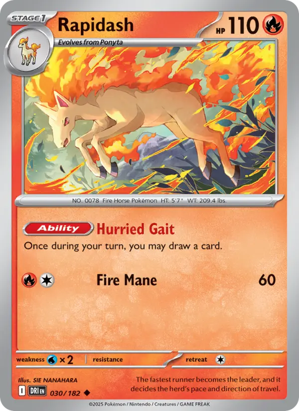 Rapidash, Pokémon card